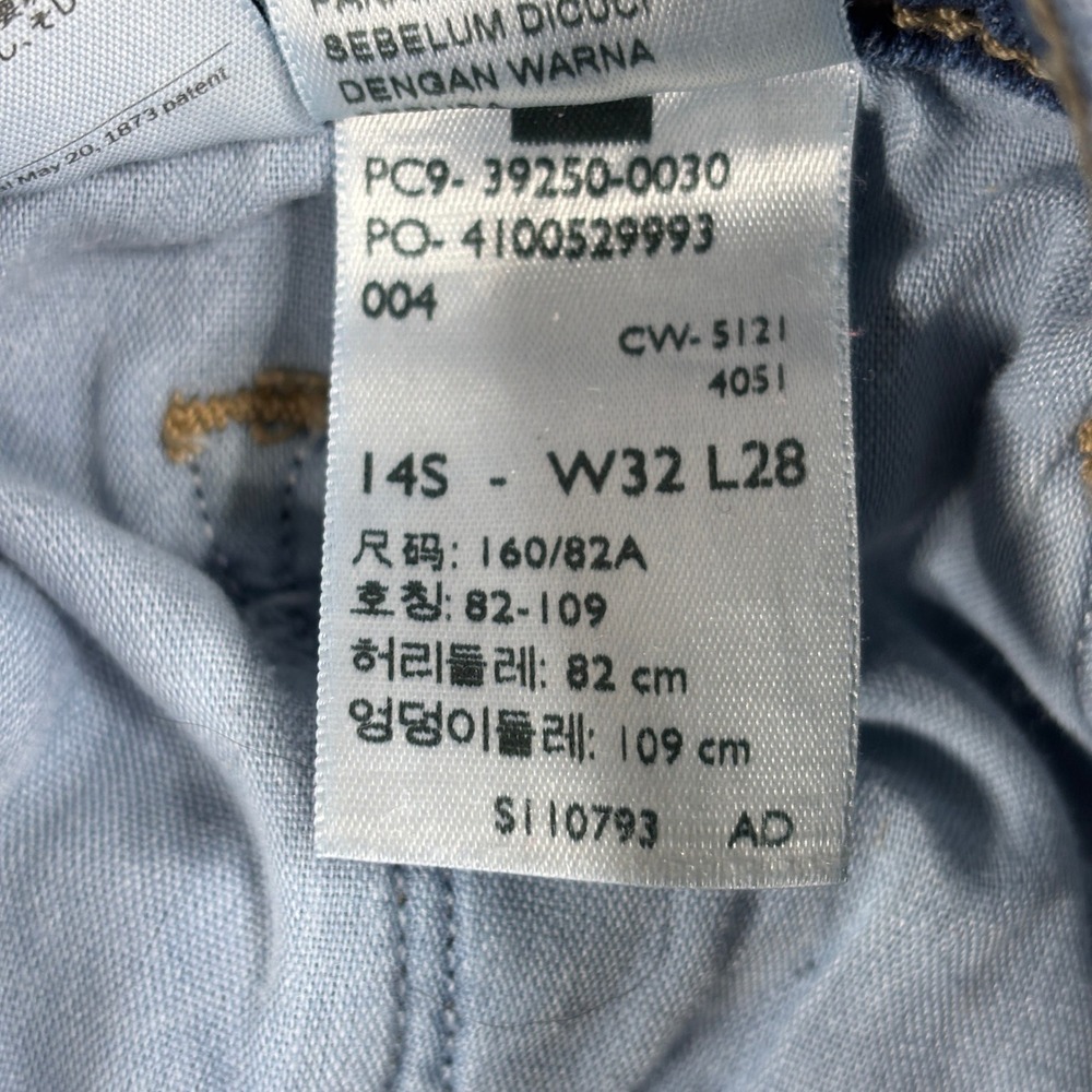Levi's Classic Straight Jeans 14S W32 L28 Mid‎ Rise Denim - Picture 5 of 12